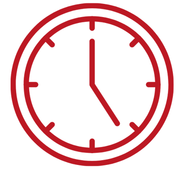 a clock with a red clock on it