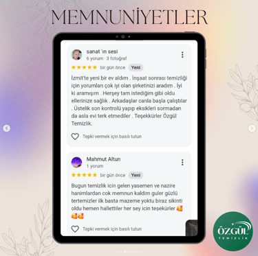 temizlik yorumları