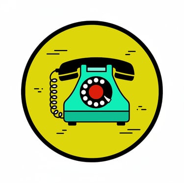 drawing of an old style phone