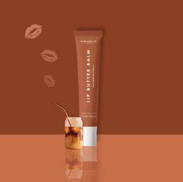 Ruby & Millie Iced Coffee Lip Butter in an aesthetic background by lushoasie