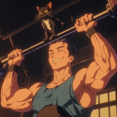 un homme qui tient un haltère