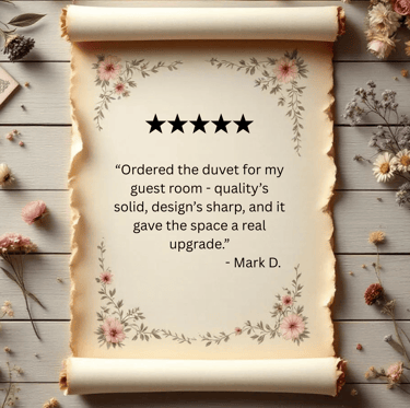 Happy review of elegant duvet cover purchased from URunique21