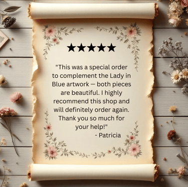 Customer testimonial for vintage wall art from URunique21