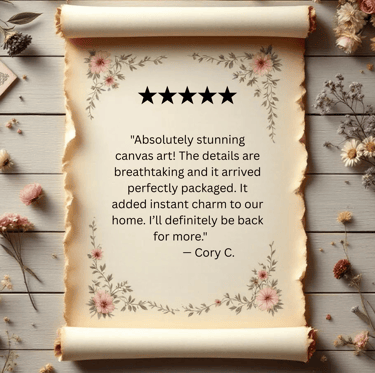 Customer testimonial for masculine city scape wall art from URunique21