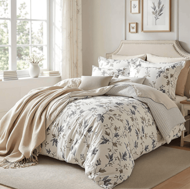 Beautiful patterned duvet cover for a fresh, seasonal bedroom refresh.
