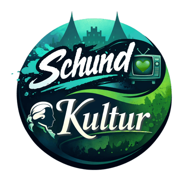 Schund Und Kultur Podcast Logo mit dem Holstentor im Hintergrund.