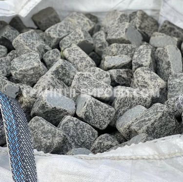 Галтована гранітна бруківка габро 10*10*5