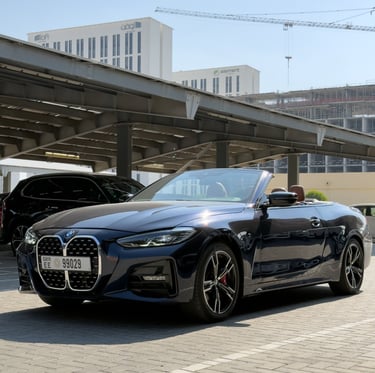 BMW convertible premium car rental in Dubai open top luxury vehicle