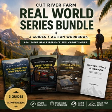 Real World Series Bundle from Cut River Farm featuring guides for national park work, the Disney Col