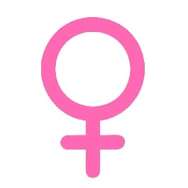 Symbole fille rose