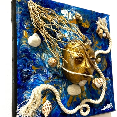 Ilona Paris tableau d'une sculpture sur toile dans les eaux