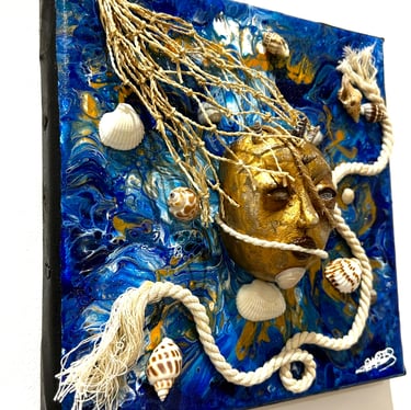 a painting of a goldfish