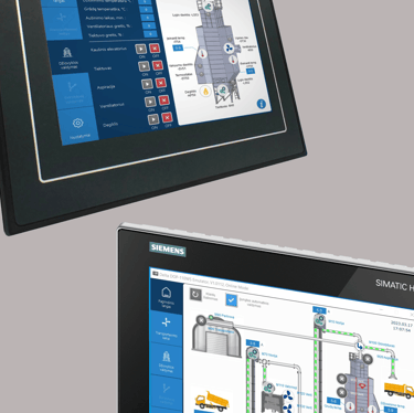 PLC valdiklių ir HMI valdymo pultų programavimas