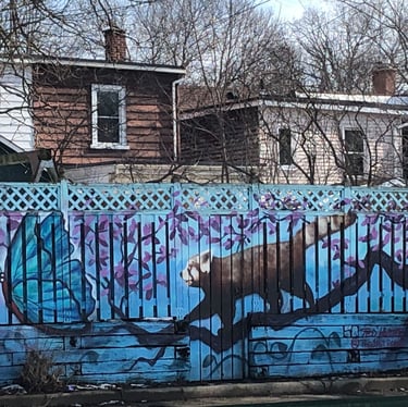 Mural on fence Riverdale area