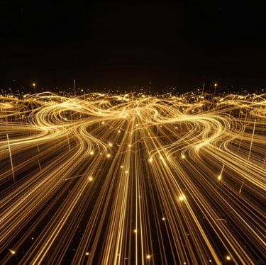 AgiTerA Genesis: Quantum field generating golden energy filaments, AGITERA.ENERGY