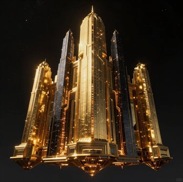 AgiTerA Financial: Gold treasury palace representing BITCOINMOBILEBANKING.COM state reserves
