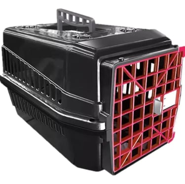 Caixa De Transporte Suporta Até 7kg Cachorros E Gatos Preto