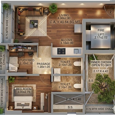 SMart luxury 1.5 BHK flat