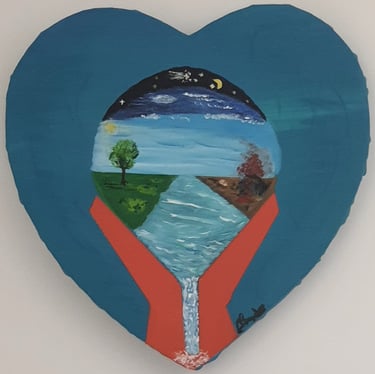 Réf : SUR240814. Gaïa, l'eau épuisable. 29x30cm. 90€