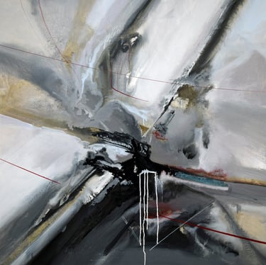 large contemporary acrylic painting on canvas, abstract, original, unique, bold, atmospheric