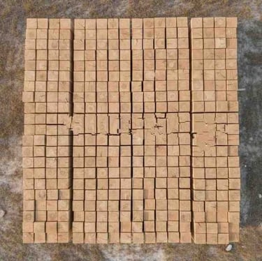 Hardwood eucalyptus pallet blocks manufactured in India for Euro pallet and block pallet systems