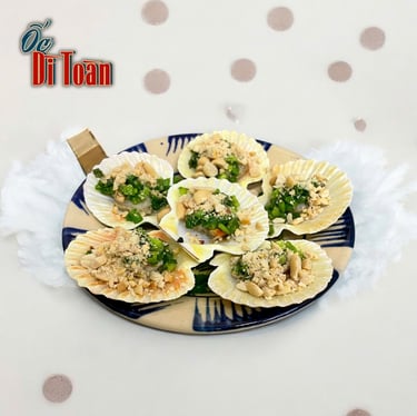 Sò điệp mỡ hành tại Ốc Dì Toàn - Quán ngon quận Bình Thạnh