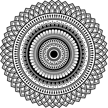 Spiral black and white drawing