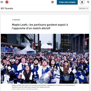 Toronto Maple Leafs tailgate.  Heather Waldron, CBC. 