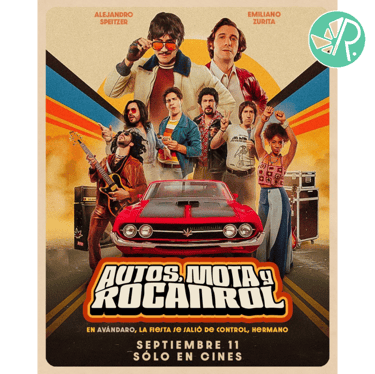 Portada y calificación de la película Autos, Mota y Rocanrol.