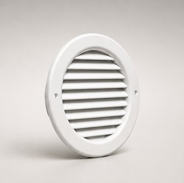 LOUVER, EXHAUST COVER, ROUND LOUVER