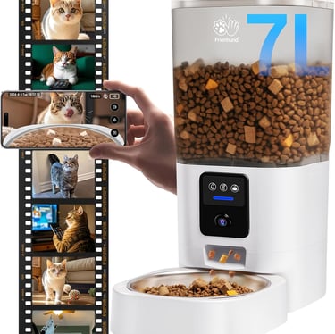 Automatic Cat Feeder with 2K Camera: 5G WiFi Automatic Feeder with Night Vision,Cat Food Dispenser