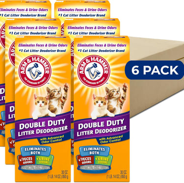 ARM & Hammer Cat Litter Deodorizer Double Duty, 30 oz, 6 Pack
