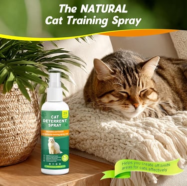Cat Deterrent Spray - Natural & Effective Indoor & Outdoor Deterrent for Furniture Protection