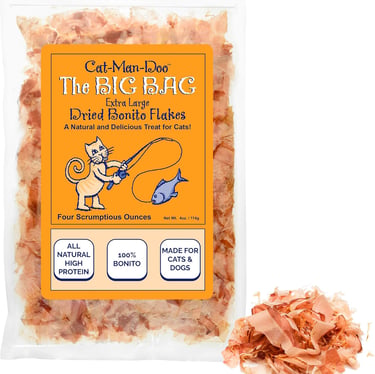 Cat-Man-Doo Extra Large Dried Bonito Flakes 4Oz. / 112G Treat for Dogs & Cats