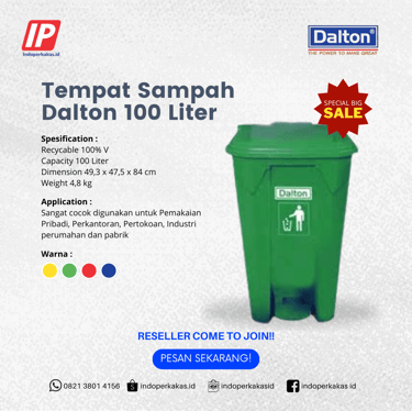 tempat sampah 100 liter 