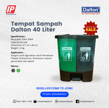 tempat sampah 40 liter 