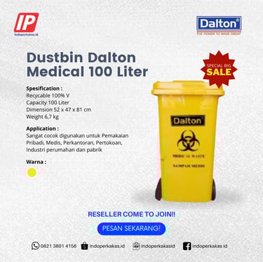 tempat sampah medis 100 liter