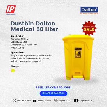 tempat sampah medis 50 liter