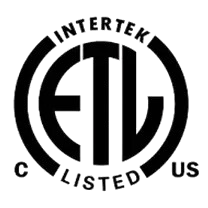 ETL certification mark by Intertek, indicating product compliance to North American safety standards
