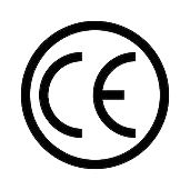CE marking symbol indicating product compliance with European health, safety, environmental standard