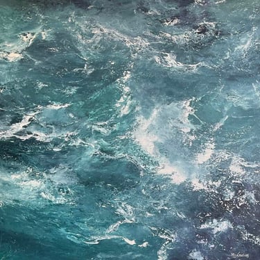 View from Rock - Painting by MJ Dominey