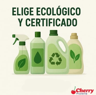Diferentes productos de limpieza ecológicos
