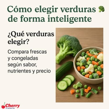Tabla comparativa de precio, sabor y nutrientes