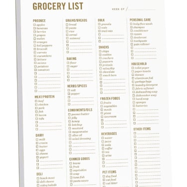 Grocery List Magnet Pad