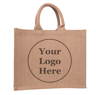Jute promotional bag with your brand logo print
