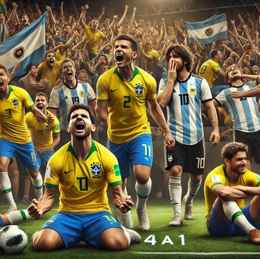 Seleção Brasileira  Brasil x Argentina  Derrota histórica  Futebol brasileiro  Tática vs Técnica  El