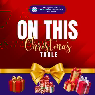 A flyer with the CODAH logo, with the caption "On this Christmas Table"