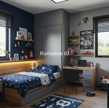 Desain Kamar Anak Captain Amerika