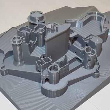 Model of the medieval castle of Bonaguil