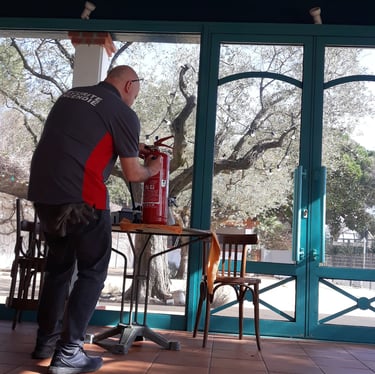 Verificxation d'extincteurs